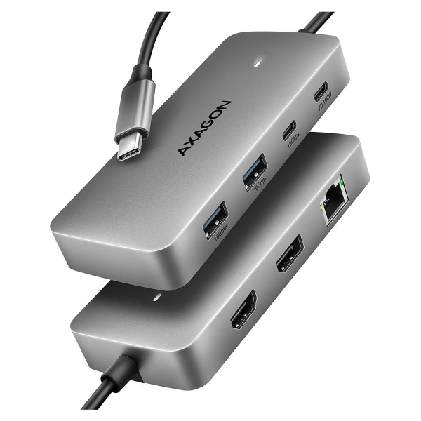 Axagon HMC-CUB83X2 USB-C 10Gbps DUAL 4K DISPLAY 7in1 hub