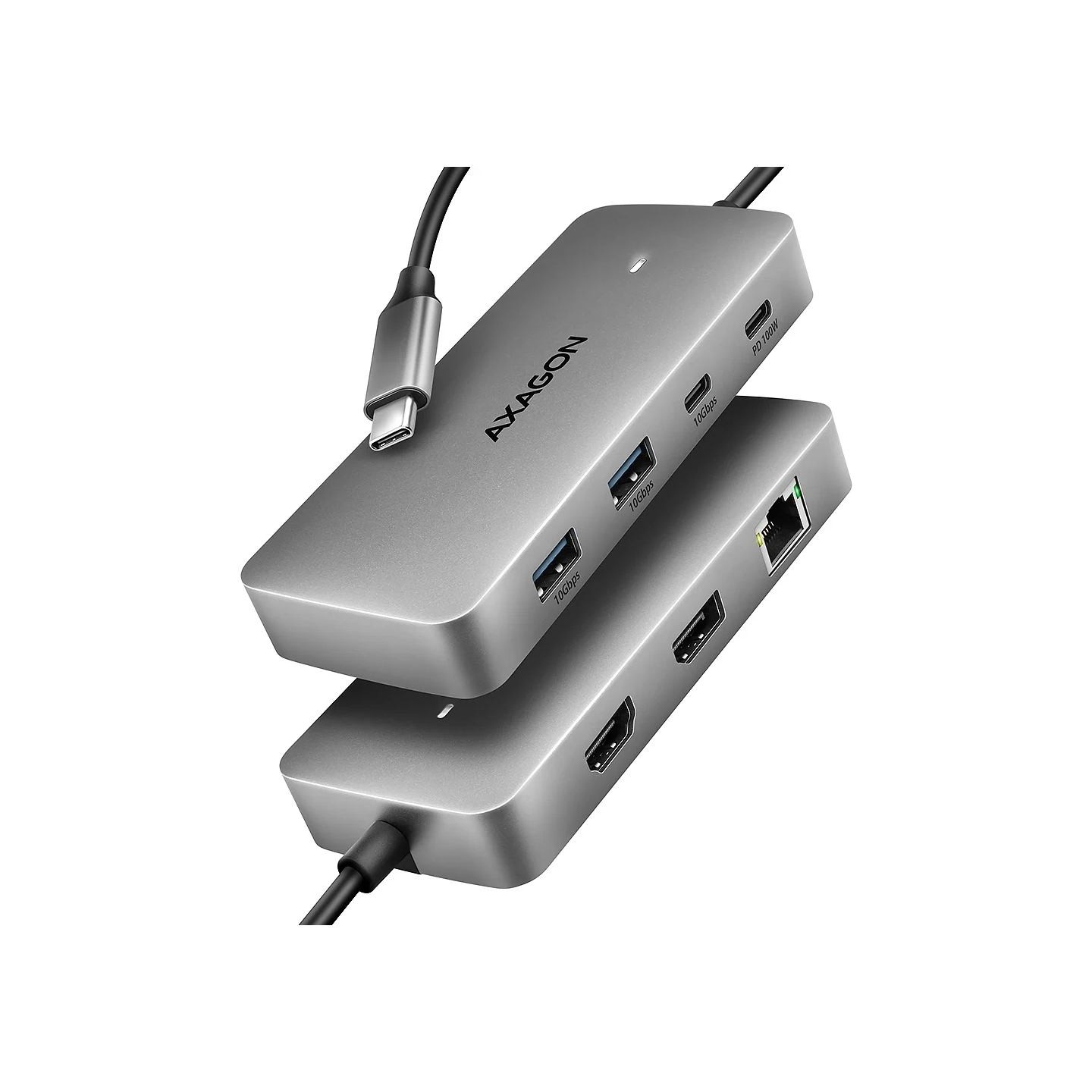 Axagon HMC-CUB83X2 USB hub 7in 1 10Gbps HDMI DP PD GLA
