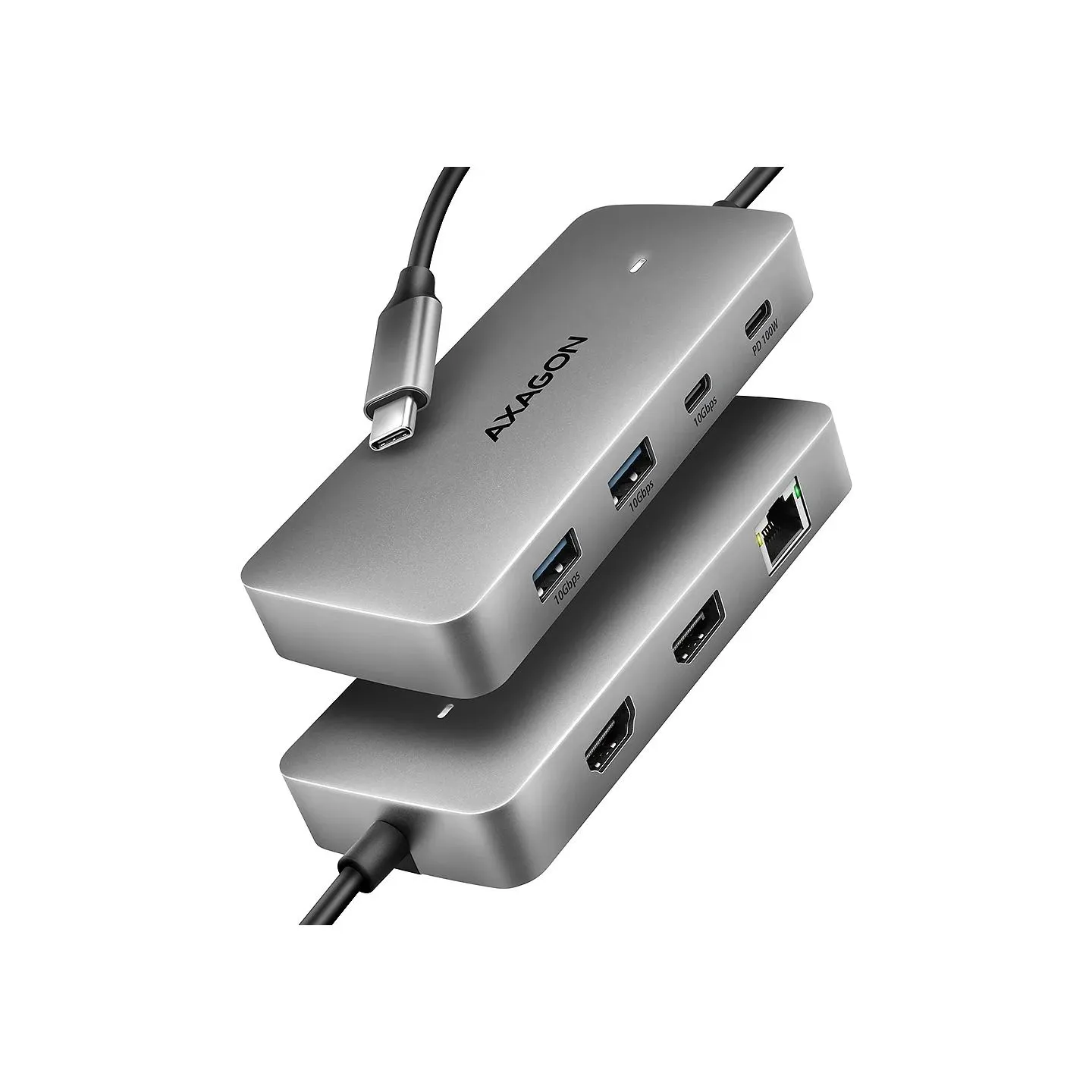 Axagon HMC-CUB83X2 USB hub 7in 1 10Gbps HDMI DP PD GLA
