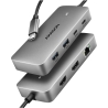 Axagon HMC-CUB83X2 USB-C 10Gbps DUAL 4K DISPLAY 7in1 hub