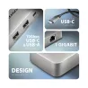 Axagon HMC-CUB83X2 USB hub 7in 1 10Gbps HDMI DP PD GLA