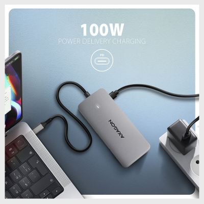 Axagon HMC-CUB83X2 USB hub 7in 1 10Gbps HDMI DP PD GLA
