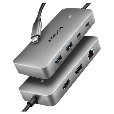 Axagon HMC-CUB83X2 USB hub 7in 1 10Gbps HDMI DP PD GLA