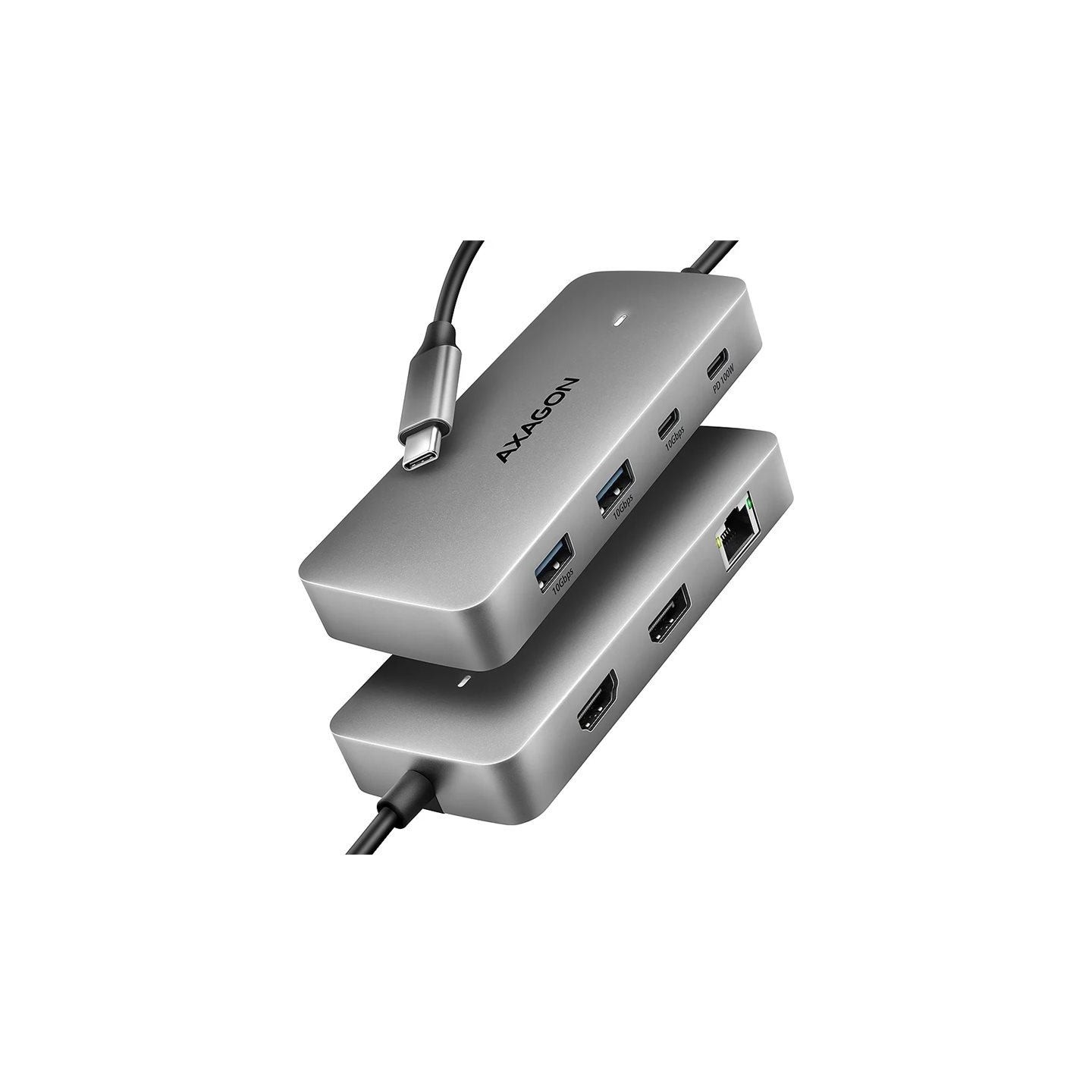 Axagon HMC-CUB83X2 USB hub 7in 1 10Gbps HDMI DP PD GLA