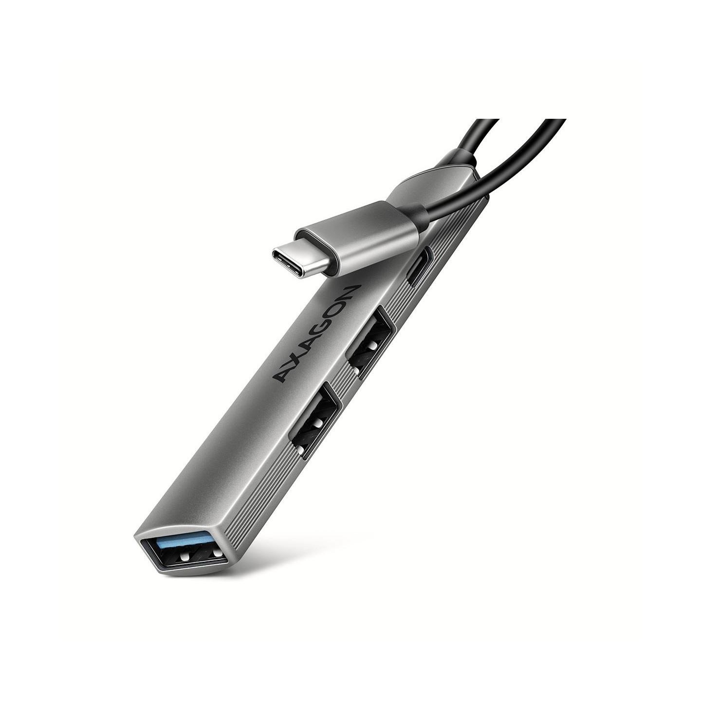 Axagon HUE-STC ALU STRIP USB-C 4 port hub