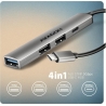Axagon HUE-STC ALU STRIP USB-C 4 port hub