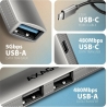 Axagon HUE-STC ALU STRIP USB-C 4 port hub