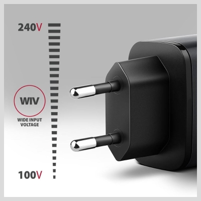Axagon Wall charger ACU-PQ67 67W, GaN, USB-A + USB-C