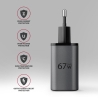 Axagon Wall charger ACU-PQ67 67W, GaN, USB-A + USB-C