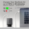 Axagon Wall charger ACU-PQ67 67W, GaN, USB-A + USB-C