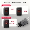 Axagon ACU-PQ67 PD3.0 & QC4+2xOUTPUTS wall charger 67W