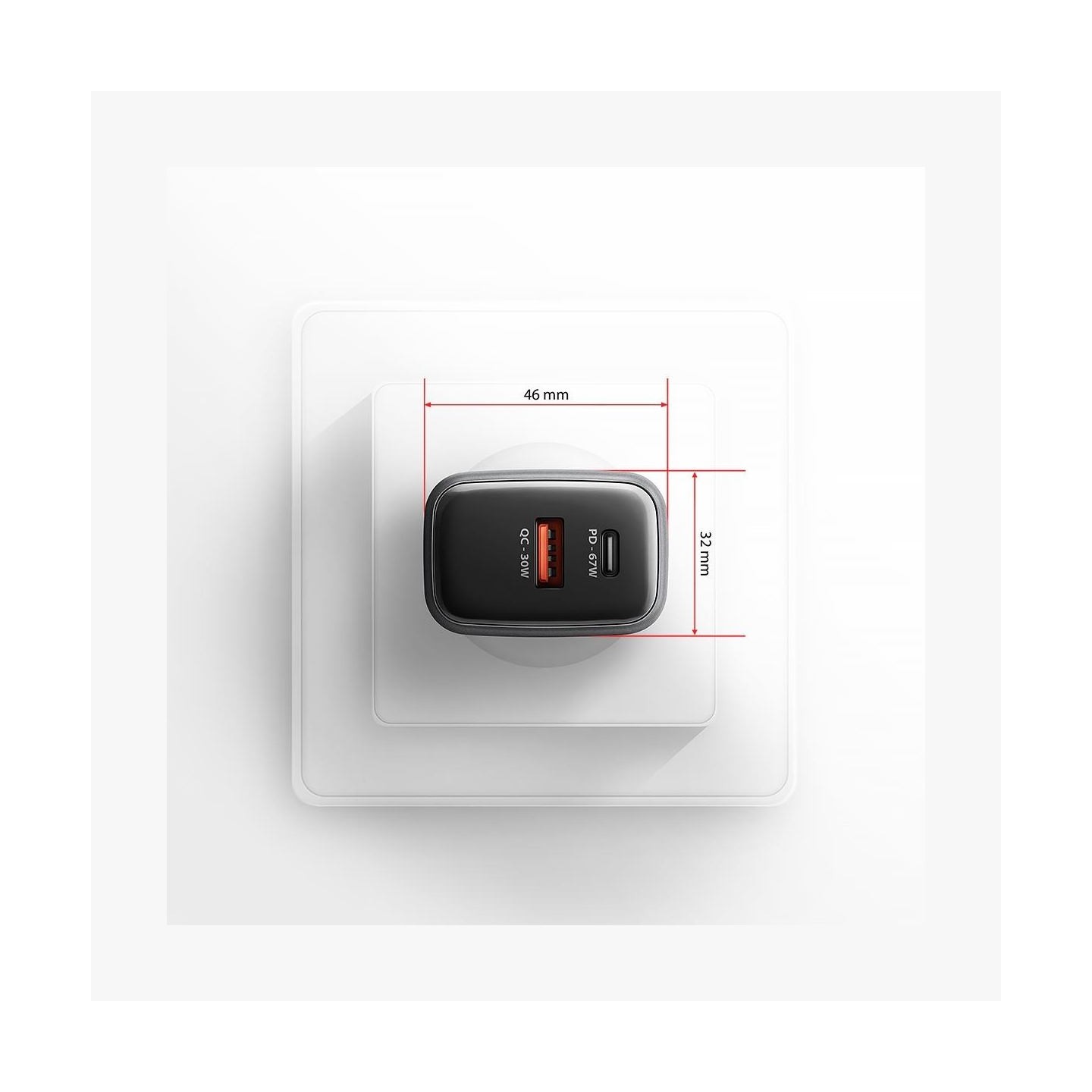 Axagon ACU-PQ67 PD3.0 & QC4+2xOUTPUTS wall charger 67W