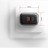 Axagon Wall charger ACU-PQ67 67W, GaN, USB-A + USB-C