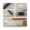 Axagon RVC-HI8KPD USB-C HDMI 8K adapter ALU PD 100W