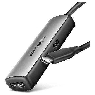 Axagon RVC-HI8KPD USB-C HDMI 8K adapter ALU PD 100W