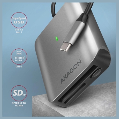 Axagon CRE-S3C, USB-C 3 .2 GEN 1 external card