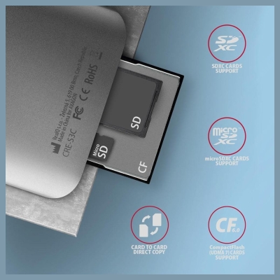 Axagon CRE-S3C, USB-C 3 .2 GEN 1 external card