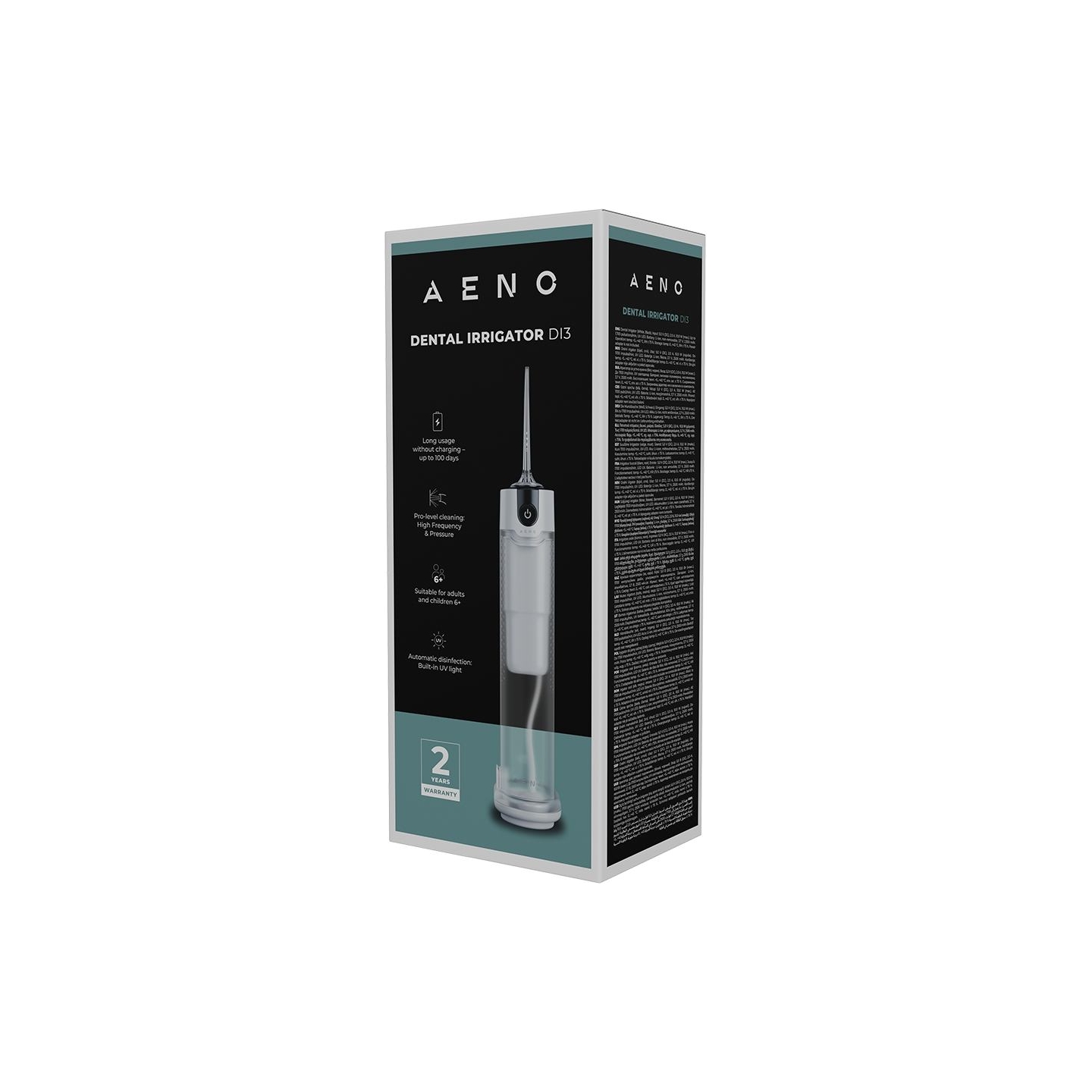 Aeno Dental Irrigator with Magnetic nozzles: 3.7V, 8W, 2500mAh, 240ML