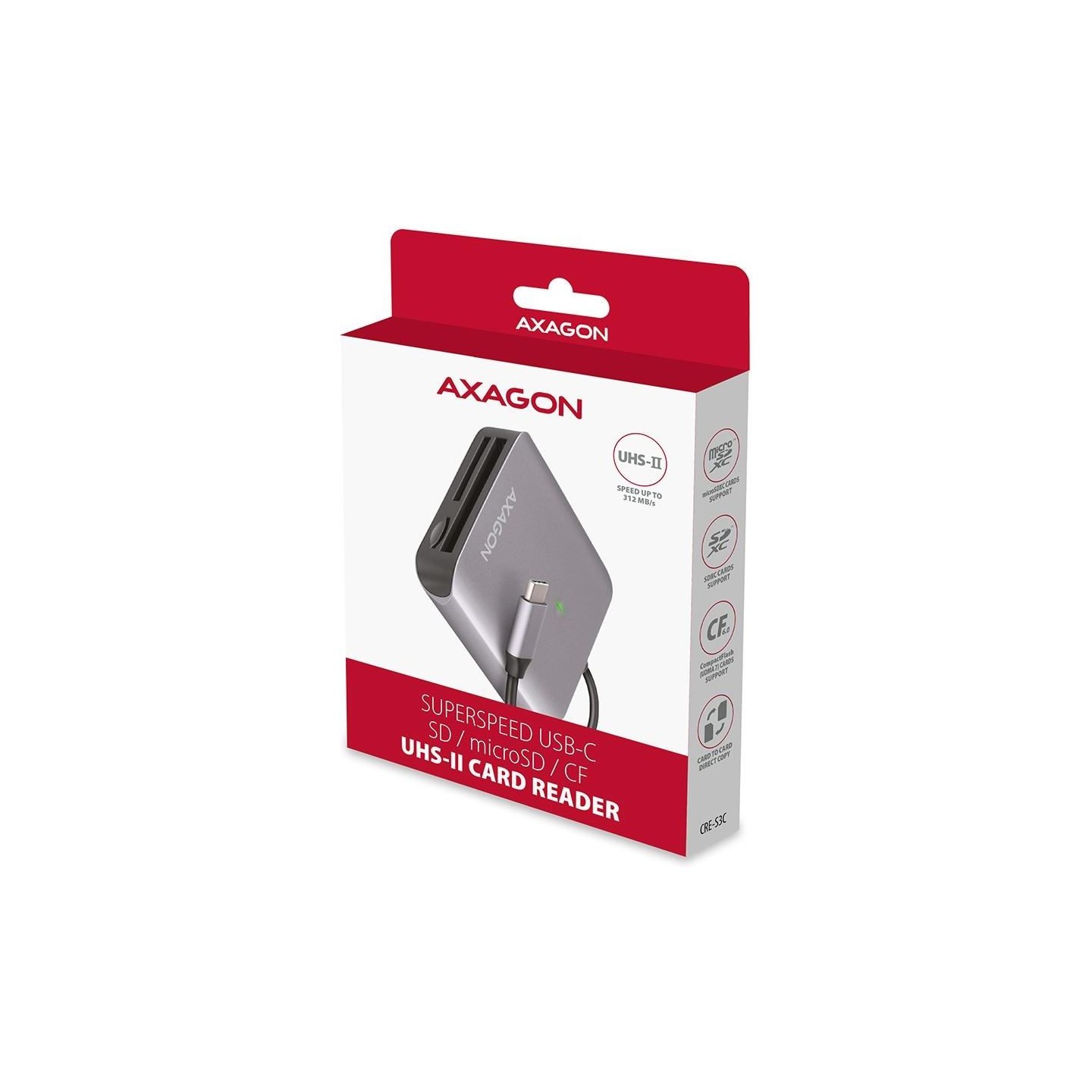 Axagon CRE-S3C, USB-C 3 .2 GEN 1 external card