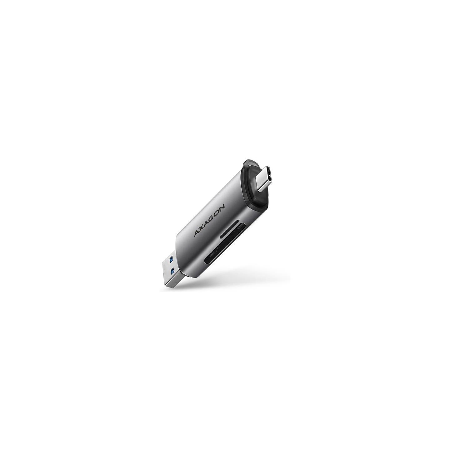 Axagon CRE-SAC External USB 3.2 Gen1 Type-C+Type-A 2-slot SD/microSD