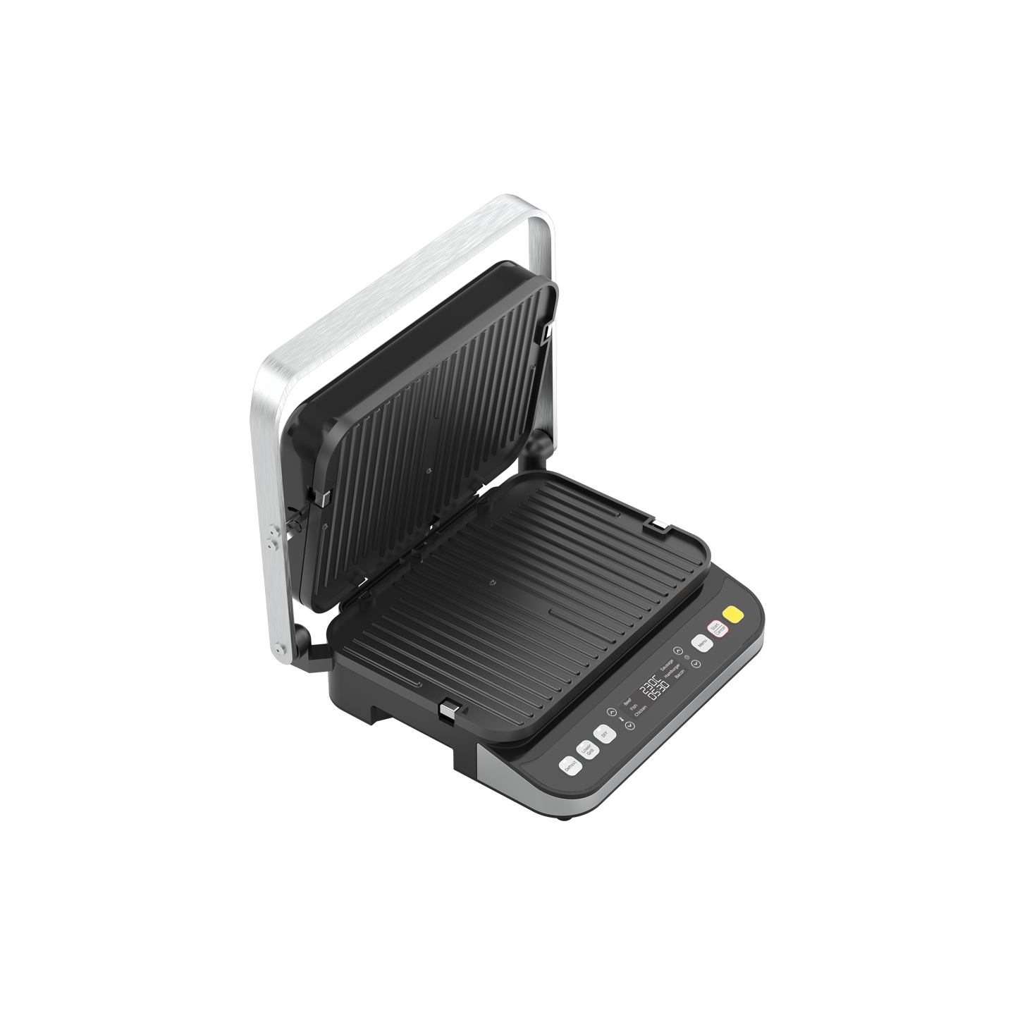 Aeno ''Electric Grill EG5: 2000W, 2 heating modes - Lower Grill, Both Grills, 6 preset programs, Defrost, Max opening angle -180