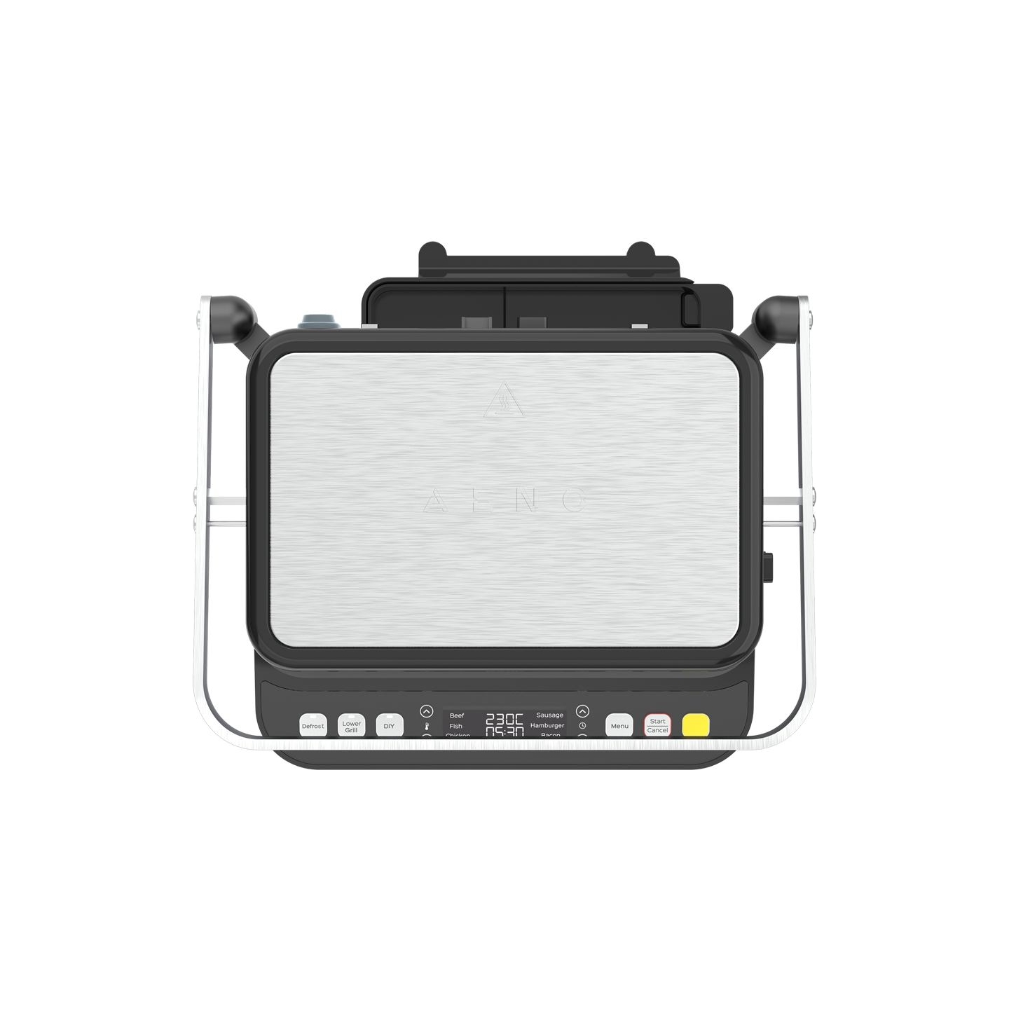 Aeno ''Electric Grill EG5: 2000W, 2 heating modes - Lower Grill, Both Grills, 6 preset programs, Defrost, Max opening angle -180