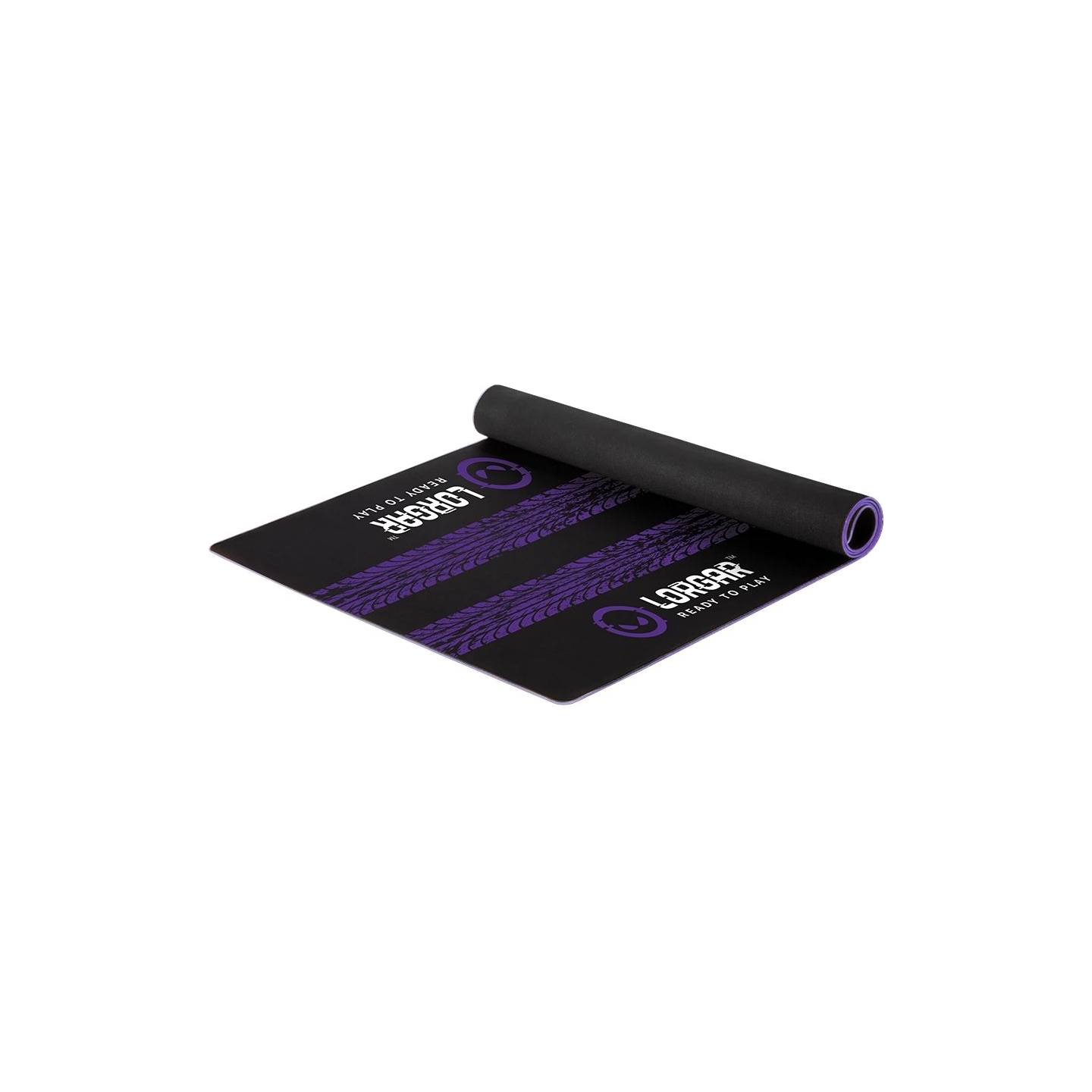 Lorgar RX1FM, Sim Racing Floor Mat Advanced, Stitched edge, 1,700X700X3 mm, Black/purple