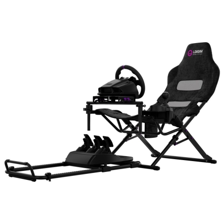 Lorgar FLEX RAF1, Sim Racing Cockpit Advanced, Foldable, 150x72x113 cm-playing, 38x72x126cm-folded, Black