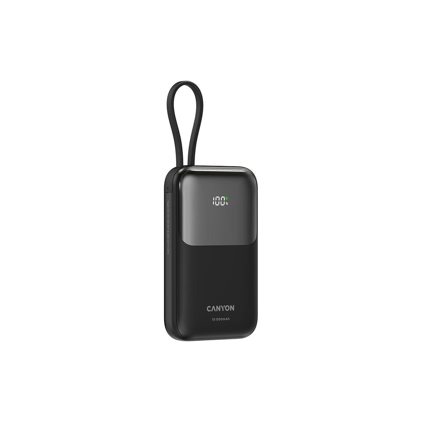 Canyon power bank OnPower 101 built-in cable 10000 mAh PD22.5W Black