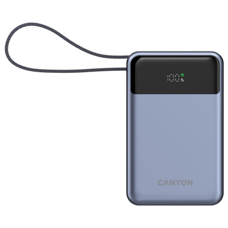 Canyon power bank OnPower 600 built-in cable 20000 mAh PD65W Dark Grey