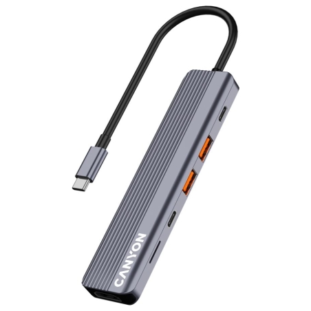 Canyon hub DS-17 6in1 4k USB-C Grey