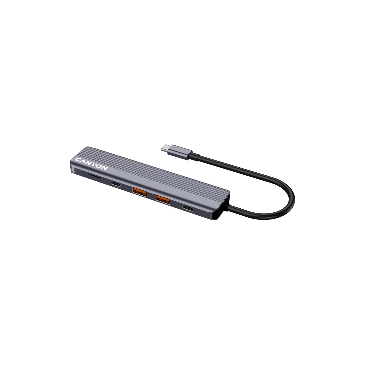 Canyon hub DS-17 6in1 4k USB-C Grey