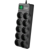 Sven Surge Protector SVEN  SF-10E-16 1,8 m, 16A, 3.6kW, (10 sockets with children protection), black