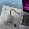Axagon Aluminum high-speed USB-A 3.2 Gen 1 memory card reader. 3 slots, UHS-II.