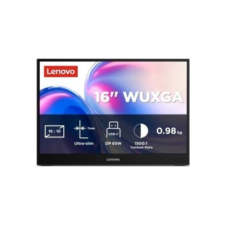 Lenovo L16 16" WUXGA WLED (1920X1200) IPS/60HZ/300NITS/6MS/2X USB-C (3YEAR WARRANTY)