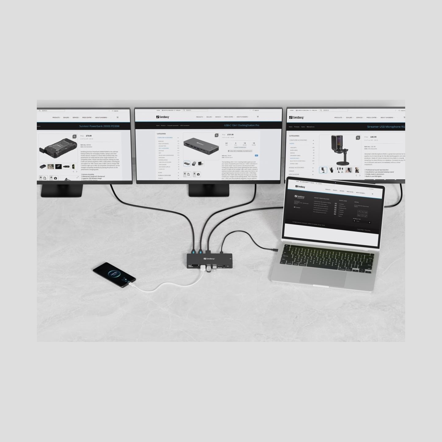 Sandberg 136-61 USB-C 13in1 DockingStation Pro
