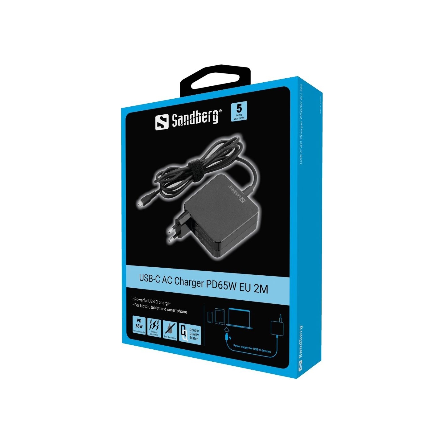 Sandberg 135-79 USB-C AC Charger PD65W EU 2M