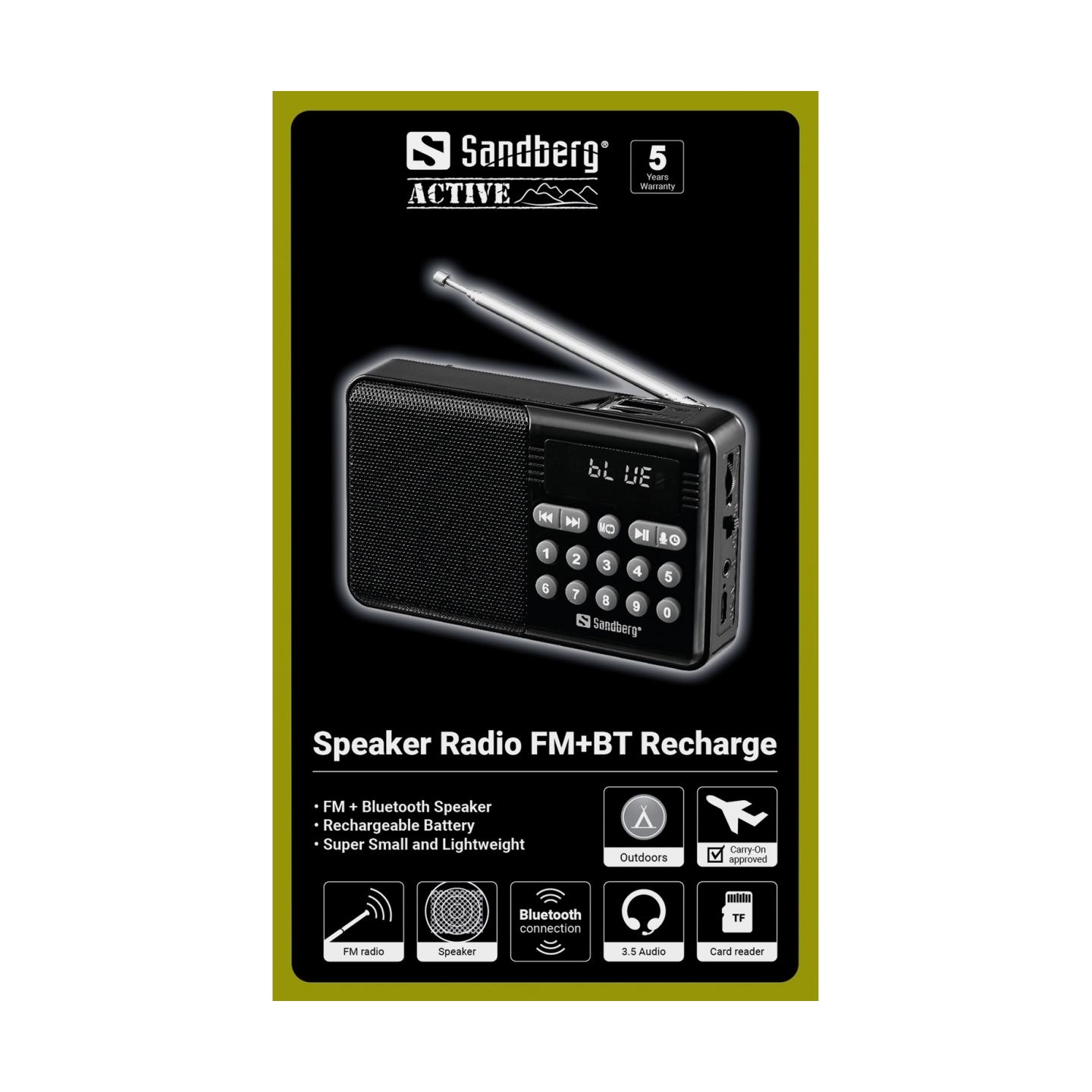 Sandberg 421-18 Speaker Radio FM+BT Recharge