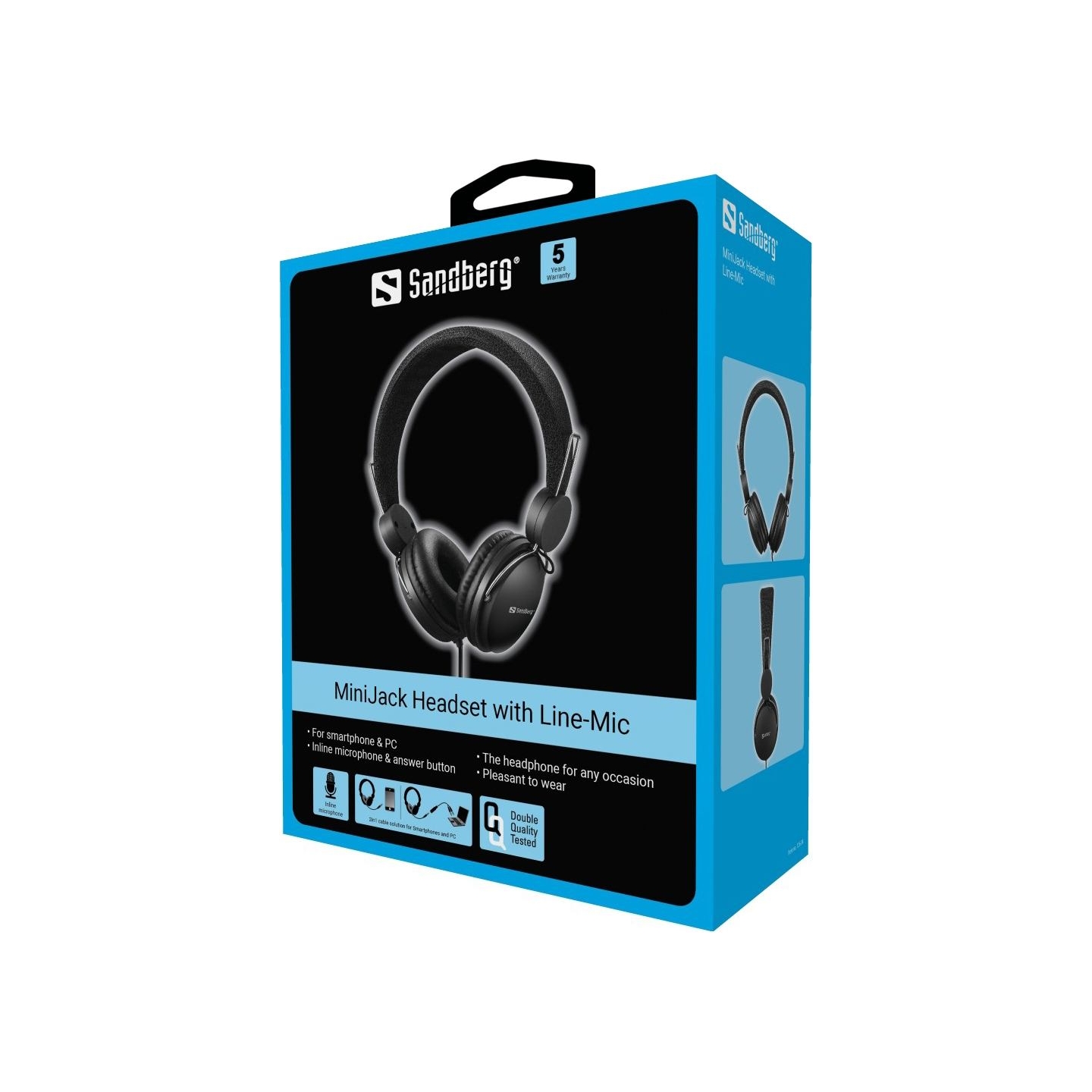 Sandberg 126-34 MiniJack Headset With Line-Mic