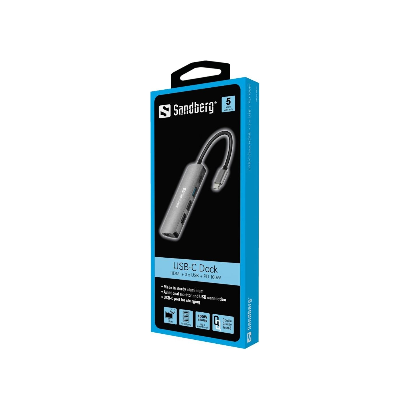 Sandberg 136-32 USB-C Dock HDMI+3xUSB+PD 100W