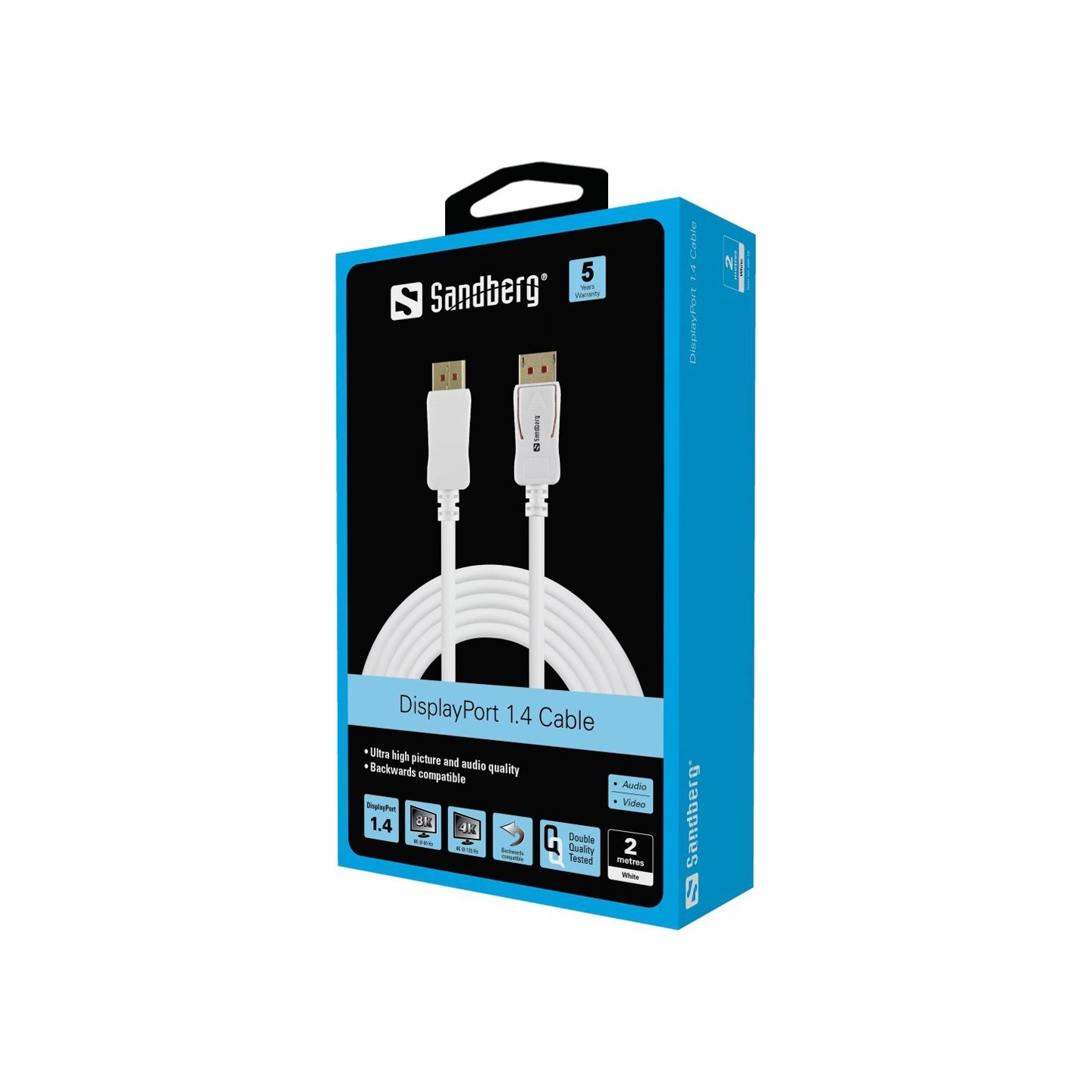 Sandberg 509-15 DisplayPort 1.4 8K60Hz 2m