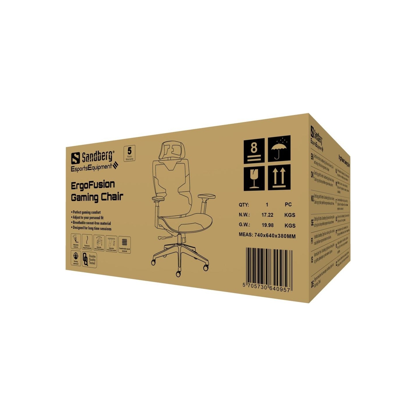 Sandberg 640-95 ErgoFusion Gaming Chair