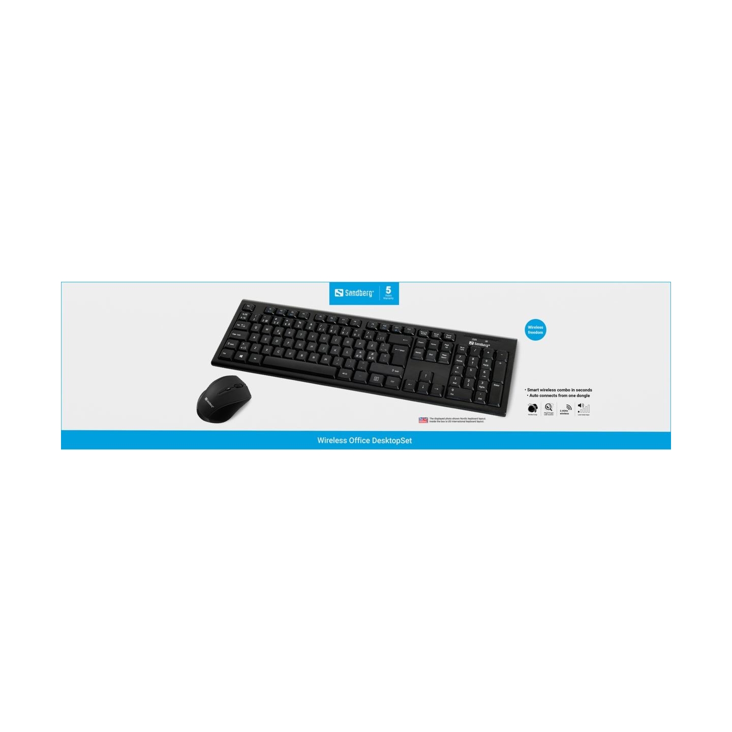 Sandberg 631-23 Wireless Office DesktopSet INT, US/INT