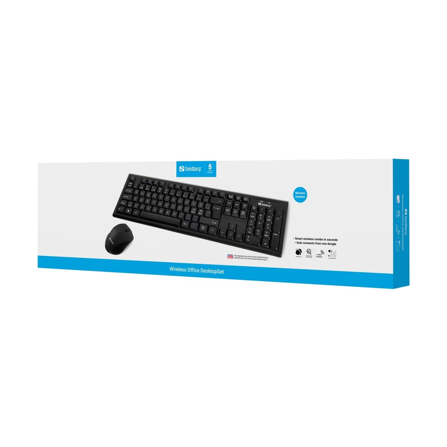 Sandberg 631-23 Wireless Office DesktopSet INT, US/INT