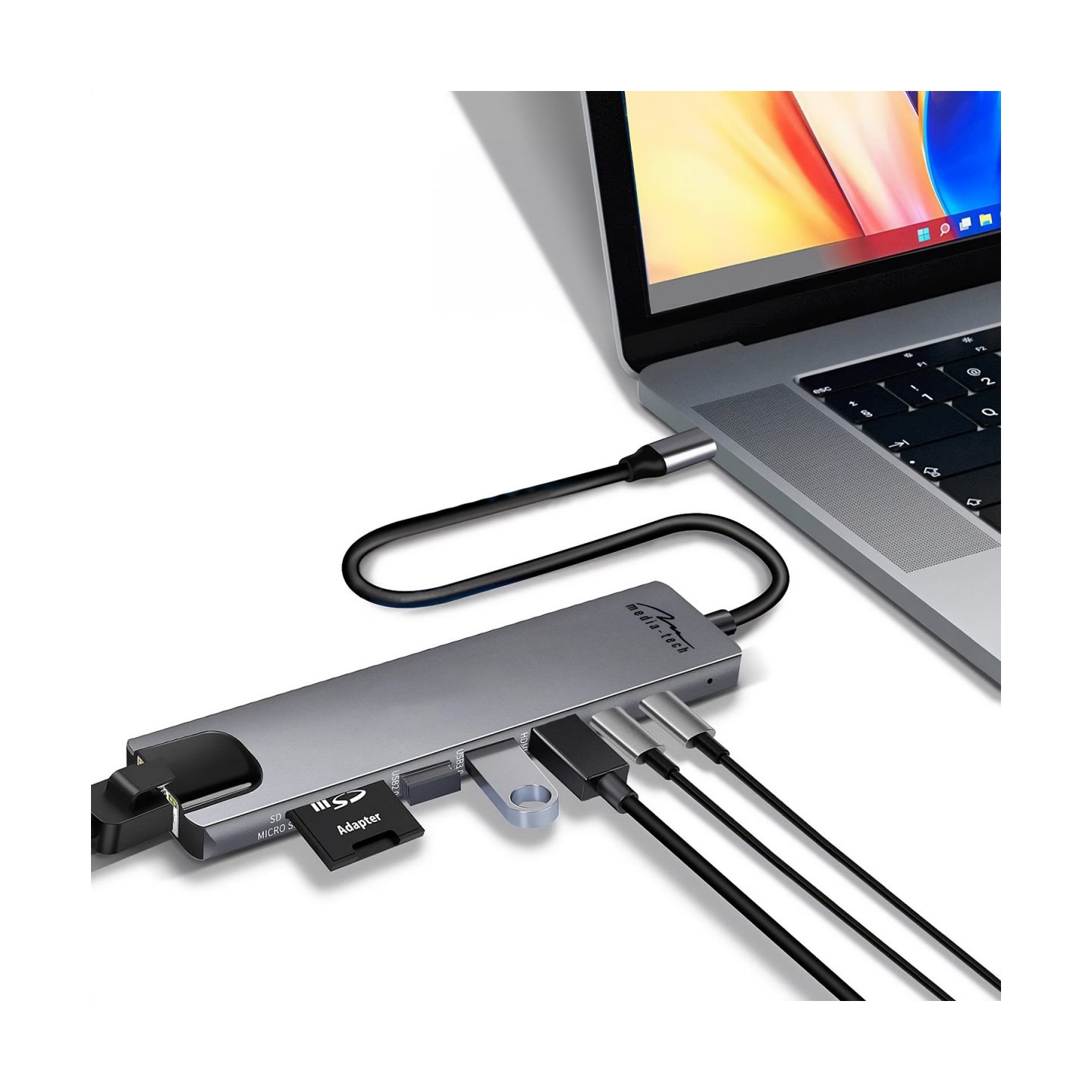 Media-Tech MT5046 8in1 USB-C LAN HUB PRO