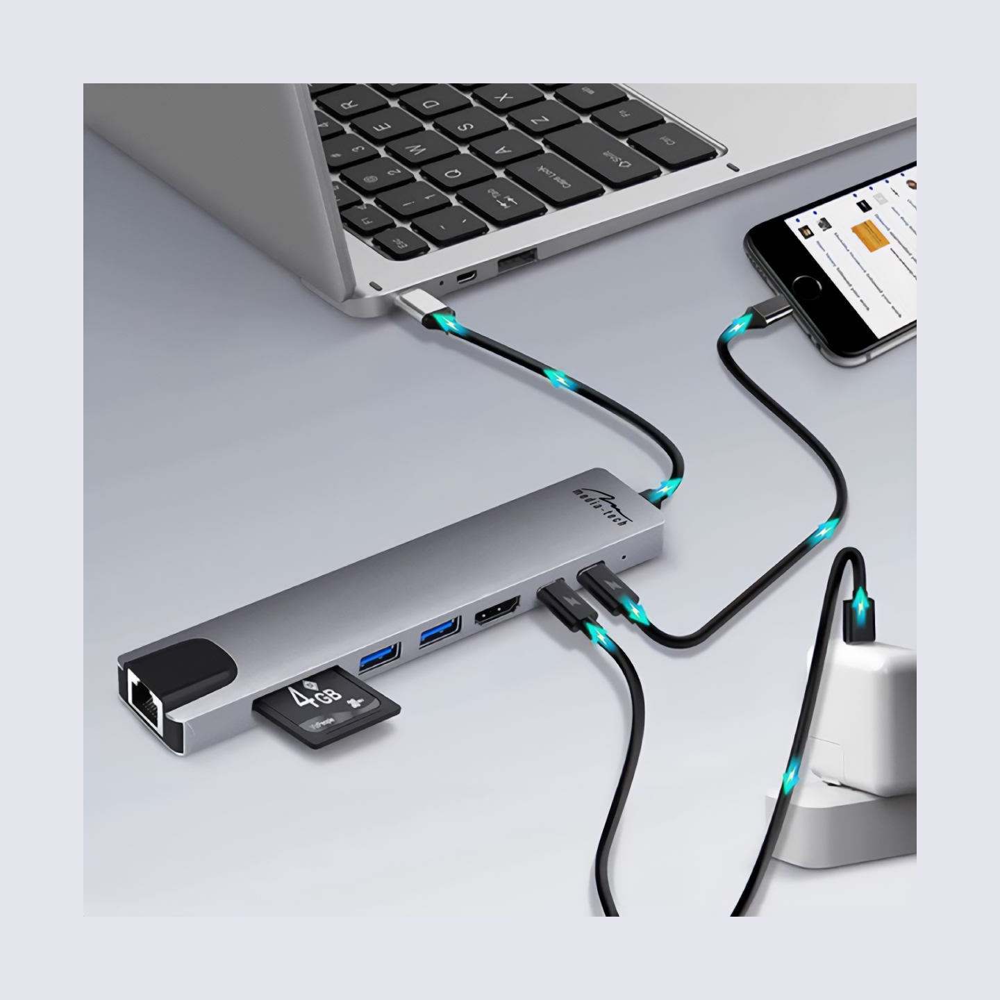 Media-Tech MT5046 8in1 USB-C LAN HUB PRO