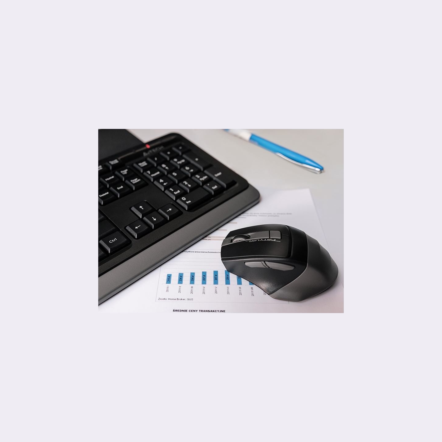 A4Tech 47478 FStyler 2,4G FG1035 RF Nano Grey Set