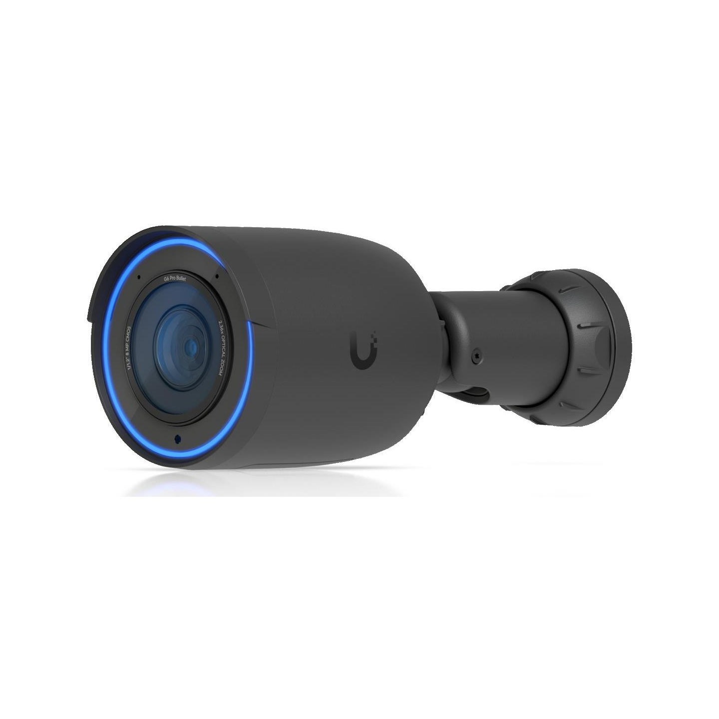 Ubiquiti UVC-G6-Pro-Bullet-B All-weather 4K PoE+ camera with a Multi-TOPS AI engine, 2.36x optical zoom, and a large 1/1.2" CMOS