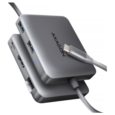 Axagon HMC-5HL 2xUSB-A 4K HDMI GLAN PD100W USB-C 15cm