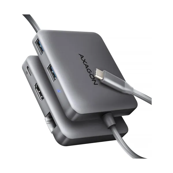 Axagon HMC-5HL 2xUSB-A 4K HDMI GLAN PD100W USB-C 15cm